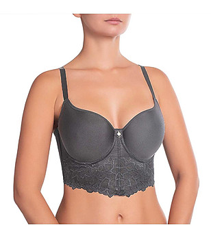 Сутиен тип корсет в цвят черна перла Catharina снимка