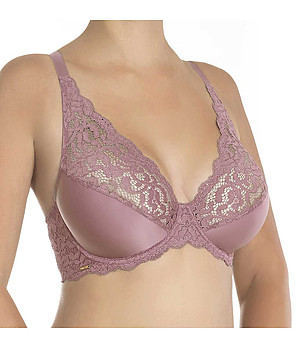 Сутиен в цвят пепел от роза с меки чашки с дантела Flamingo снимка