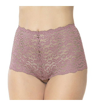 Бикини бразилиана с висока талия в цвят пепел от роза Flamingo снимка