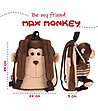 Детска малка раница с две лица Monkey-1 снимка
