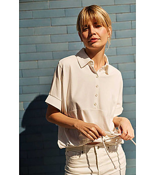 WOMEN'S SWEATSHIRT L-BL-4613 OFF WHITE снимка