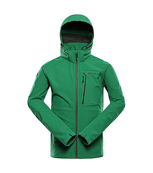 Зелено мъжко softshell яке HOOR с DWR снимка