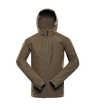 Мъжко softshell яке  в цвят каки HOOR с DWR снимка
