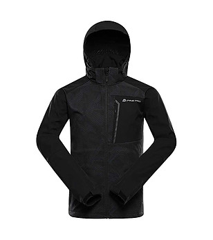 Черно мъжко softshell яке HOOR с DWR снимка