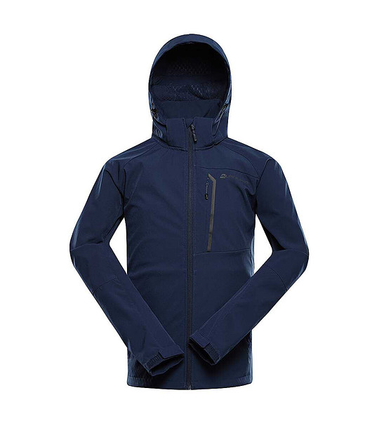 Тъмносиньо мъжко softshell яке HOOR с DWR снимка