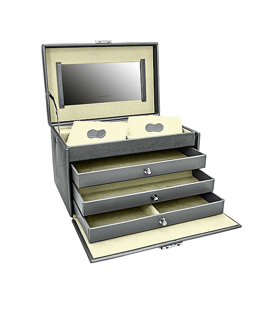 Кутия за бижута на 4 нива в цвят гранит Jolie снимка