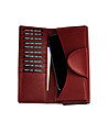 Голям дамски портфейл от естествена кожа в бордо с RFID защита-2 снимка