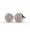 Розовозлатист позлатен комплект от колие и обеци ROSA със Swarovski-2 снимка