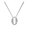 Позлатено дамско колие с цифрата 0 с кристали Swarovski-0 снимка