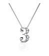 Позлатено дамско колие с цифрата 3 с кристали Swarovski-0 снимка