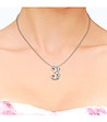 Позлатено дамско колие с цифрата 3 с кристали Swarovski-1 снимка