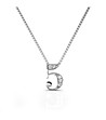 Позлатено дамско колие с цифрата 5 с кристали Swarovski-0 снимка