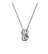 Позлатено дамско колие с цифрата 8 с кристали Swarovski-2 снимка