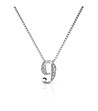 Позлатено дамско колие с цифрата 9 с кристали Swarovski-0 снимка