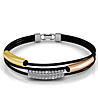 Черна дамска гривна с кристали Swarovski-2 снимка