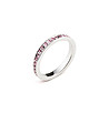 Дамски пръстен с покритие от бяло злато и розови кристали Swarovski размер S-0 снимка
