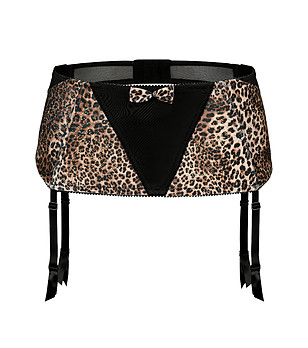 Колан с жартиери с леопардов принт Zoje снимка