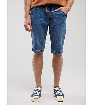 Сини мъжки къси дънки с памук Parker снимка