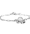 Сребрист комплект от колие, обеци и гривна PearlNest-2 снимка