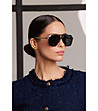 Unisex слънчеви очила в златисто и черно URBAN DANDY-2 снимка