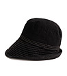 Дамска памучна шапка в черно Fisher Bucket -1 снимка