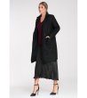 Дамско черно палто с яка Ingrid-4 снимка