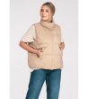 Дамска бежова грейка с джобове Zuza-2 снимка