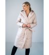 Дамско бежово яке с качулка Decco-2 снимка