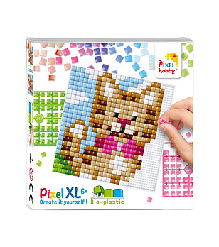 Мозайка с пиксели XL, Pixelhobby, 23x23 пиксела - Коте снимка