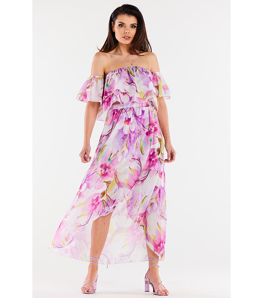 Многоцветна дълга асиметрична пола Patty снимка