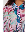 Многоцветна дамска риза в синьо и розово Luise-3 снимка