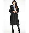 Черно дамско палто с качулка Annie-0 снимка