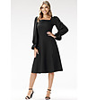 Рокля в чернo с дълъг ръкав Alma-2 снимка