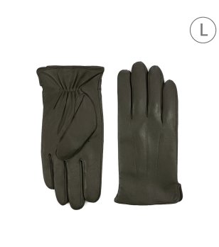 Unisex кожени ръкавици в цвят каки Derrel снимка