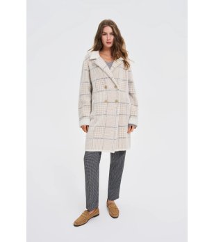 Дамско палто с двуредово закопчаване снимка