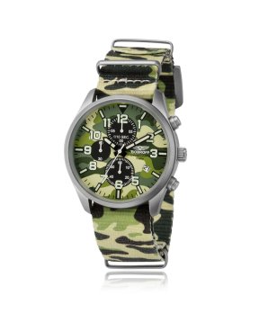 Аналогов часовник хронограф с камуфлажни шарки снимка