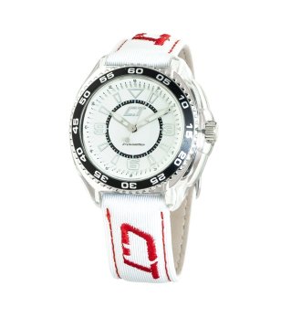 Аналогов мъжки часовник в бяло снимка