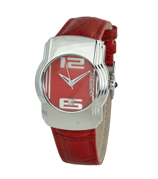 Аналогов унисекс часовник в сребристо и бордо снимка