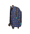 Тъмносиня раница на колелца - Detachable trolley and backpack - Adjustable padded shoulder straps - Ecologic material - Bear and rabbit-2 снимка