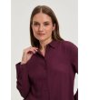 Дамска риза в бордо с копчета-3 снимка