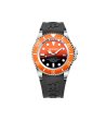 Автоматичен мъжки часовник в черно с оранжев безел Tabarca-0 снимка