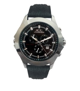 Мъжки аналогов часовник  сребристо и черно снимка