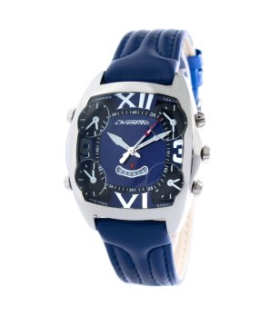 Мъжки аналогов часовник в тъмносиньо снимка