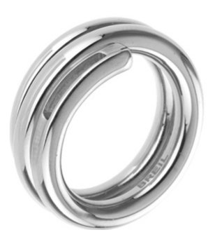 Унисекс сребрист пръстен снимка