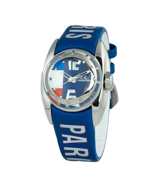 Аналогов унисекс часовник в синьо снимка