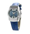 Унисекс аналогов часовник е синьо и сребристо-0 снимка