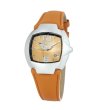 Мъжки кварцов часовник в сребристо и оранжево-0 снимка