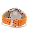 Аналогов часовник с кожена каишка в оранжево-1 снимка