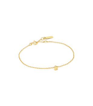 Дамска гривна в златисто с катинарче снимка