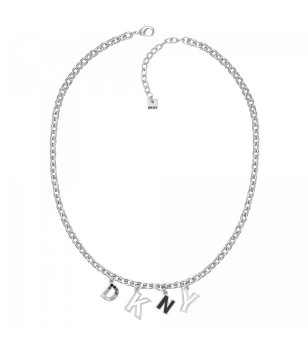 Дамско сребристо колие с букви снимка